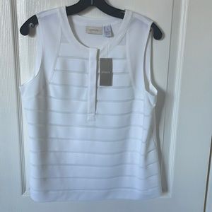 White Sleeveless Blouse